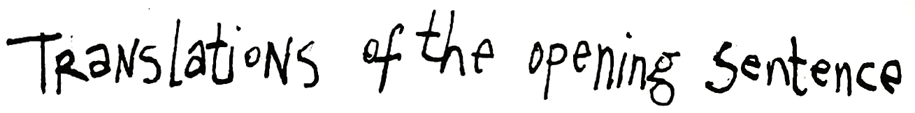 translations of the opening translations-of-the-opening-sentence